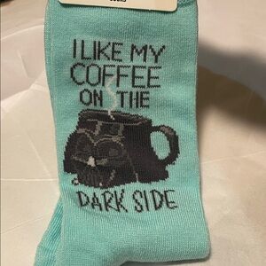 Star Wars Official Merchandise Teal Darth Vader Socks.